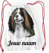 King Charles-spaniël rugzak met je eigen naam