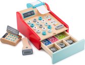 New Classic Toys Houten Speelgoedkassa Inclusief Accessoires - Rood