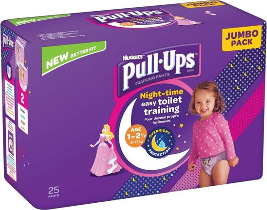 4x Huggies Pull-Ups Toilettes Training Culottes Filles 25 pièces, couches  pull-up -... | bol