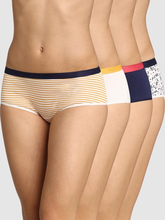 DIM Les Pockets Coton Dames Boxers - 4-Pack - MULTICOLOR - Maat S | bol.com