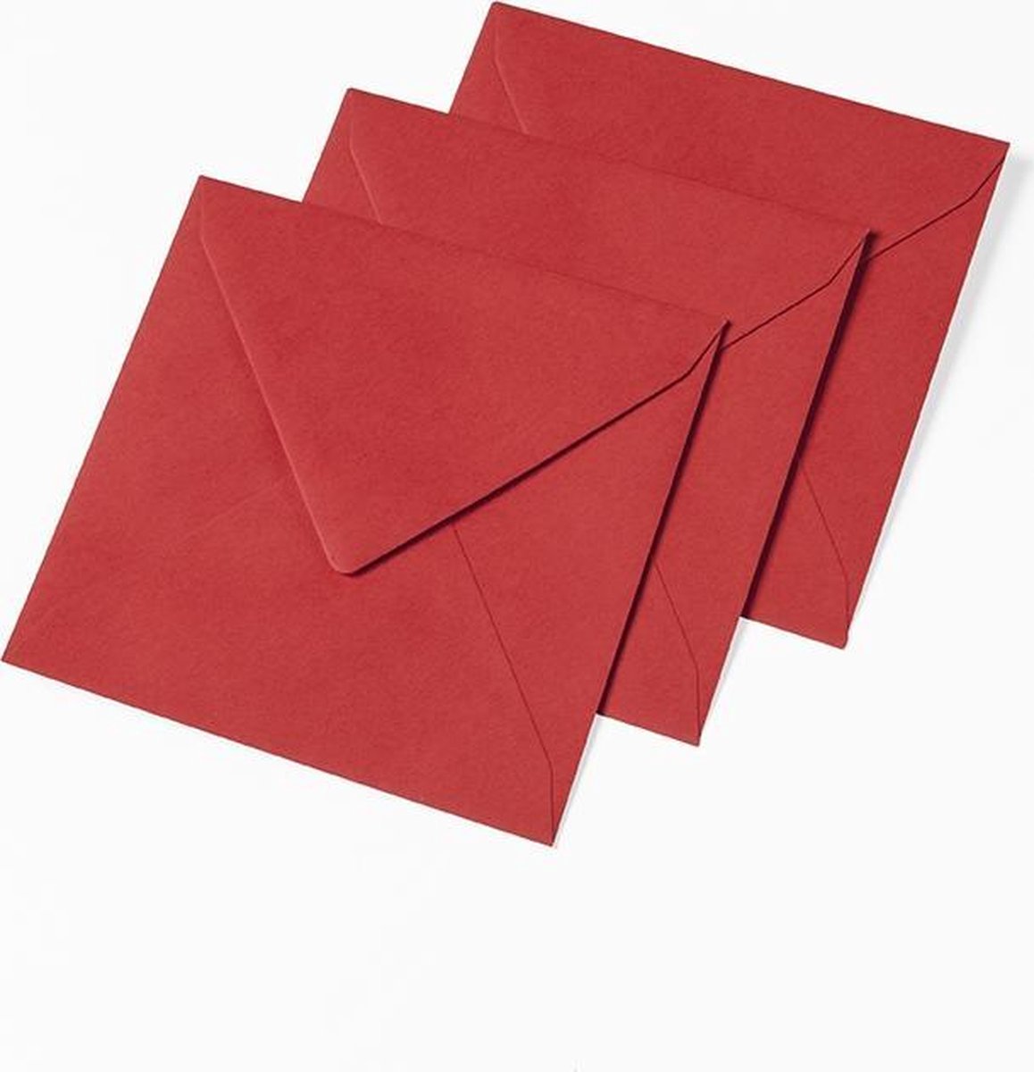 50 enveloppes carrées de Luxe - 14x14cm - Rouge - 110grammes