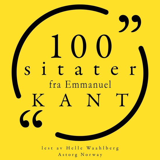 100 sitater fra Immanuel Kant - cover