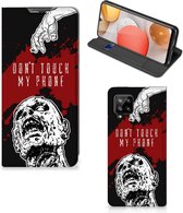 Telefoonhoesje met Pasjeshouder Geschikt voor Samsung Galaxy A42 Smart Cover Zombie Blood