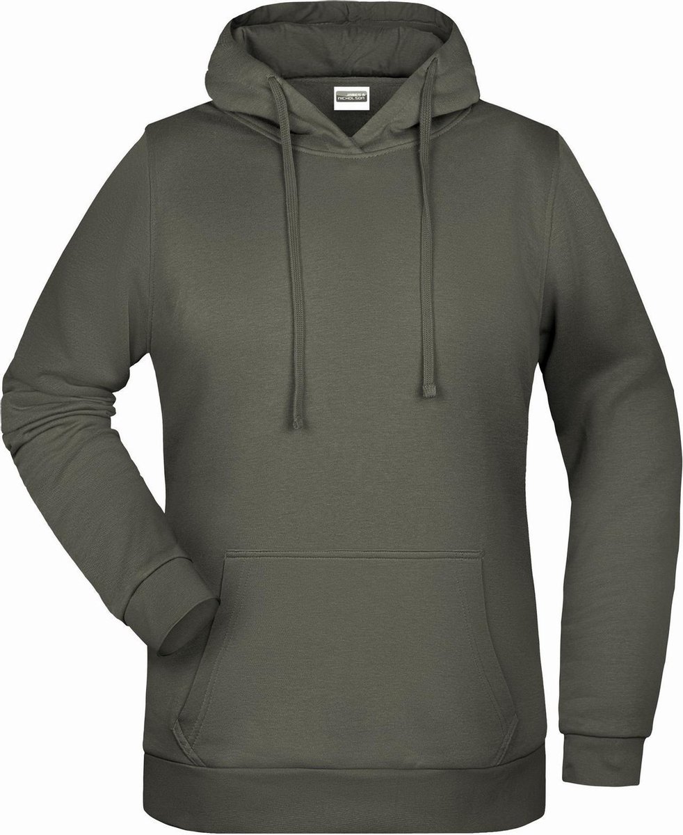 James And Nicholson Vrouwen/dames Basic Hoodie (Donkergrijs)