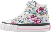 DEE Baby meisjes sneakers hoog - Wit bloemen - maat 26