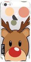 Casetastic Apple iPhone 5 / iPhone 5S / iPhone SE Hoesje - Softcover Hoesje met Design - Rudolph Reindeer Print