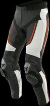 Dainese Alpha White Black Fluo Red Leather Motorcycle Pants 52