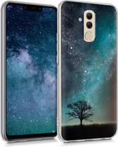 kwmobile telefoonhoesje compatibel met Huawei Mate 20 Lite - Hoesje voor smartphone in blauw / grijs / zwart - Sterrenstelsel en Boom design