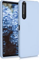kwmobile telefoonhoesje voor Sony Xperia 1 II - Hoesje voor smartphone - Back cover in mat lichtblauw