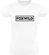 Foxwild Dames t-shirt  | Massa is kassa | ik word er foxwild van | tshirt | Wit
