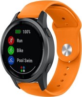 Siliconen Smartwatch bandje - Geschikt voor  Garmin Vivoactive 4 sport band - 45mm - oranje - Horlogeband / Polsband / Armband