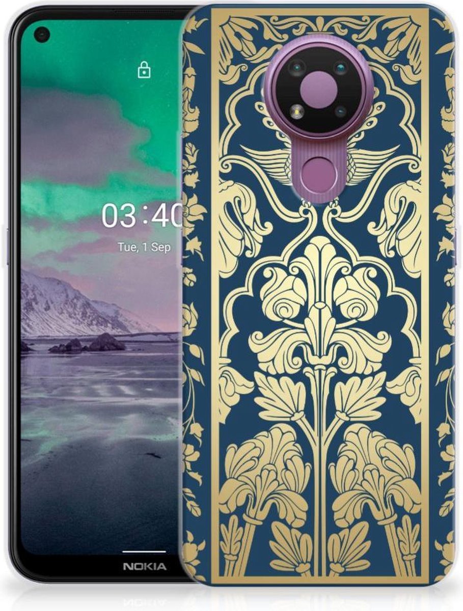 Nokia 3.4 TPU Case Beige Flowers