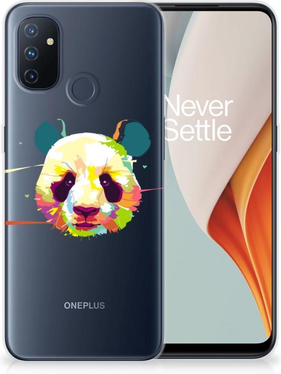 OnePlus Nord N100 Telefoonhoesje met Naam Panda Color