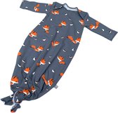 tinymoon Unisex Slaapzak – newborn – model Slaapzak knoop – Foxy – Grijs – Maat 0 tot 6 maanden