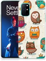 Telefoontas OnePlus 8T Telefoonhoesje Super als Cadeautjes voor Meisjes Vrolijke Uilen