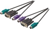 Valueline VLCP59855B20 Kvm Kabel Vga Male - 2x Ps2 Male - Vga Male - 2x Ps2 Male 2,00 M Zwart