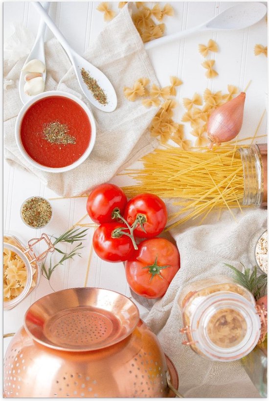 Poster – Italiaanse Keuken / Pasta  - 40x60cm Foto op Posterpapier