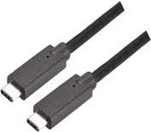 Bachmann 918.190, 0,5 m, USB C, USB C, USB 3.2 Gen 2 (3.1 Gen 2), Zwart