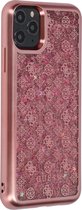 Rose Gold hoesje van Guess - Backcover - Glitter - iPhone 11 Pro Max - 4G Peony - GUHCN65PEOLGPI