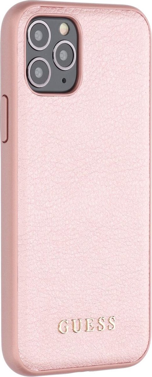 iPhone 11 Pro Backcase hoesje - Guess - Effen Rose goud - Kunstleer