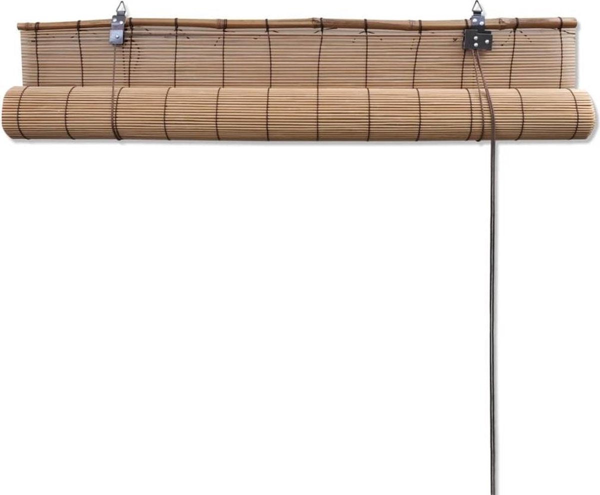 bol com rolgordijn bamboe 120x220 cm bruin lichtdoorlatend