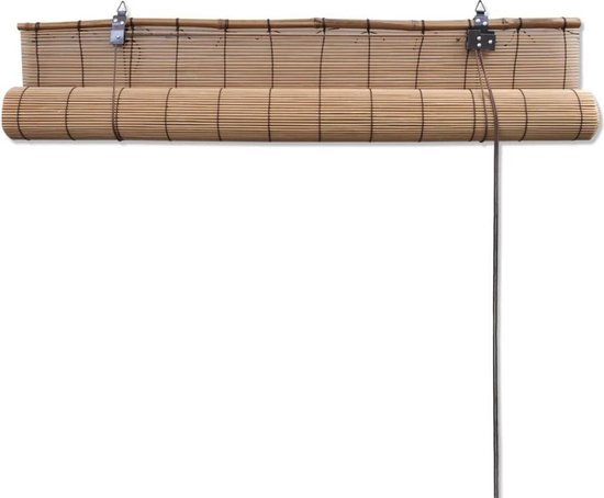 bol.com | Rolgordijn Bamboe - 120x220 cm - Bruin - Lichtdoorlatend