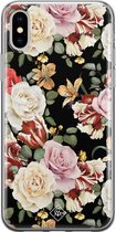 iPhone XS Max hoesje siliconen - Bloemen flowerpower | Apple iPhone Xs Max case | TPU backcover transparant