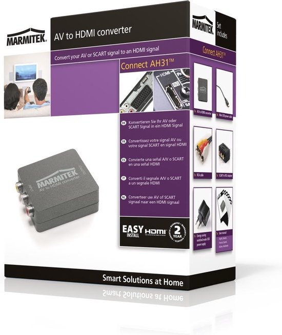 Marmitek Connect Ah31 Av To Hdmi Converter Marmitek Connect Ah31 RCA/Scart naar HDMI Converter | bol.com