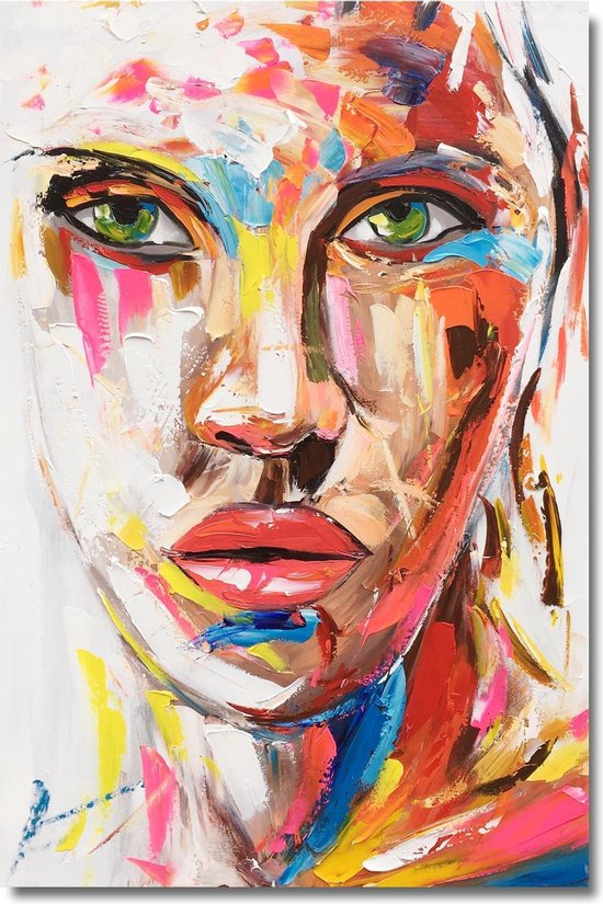 Peinture visage de femme artistique 60 x 90 - Artello