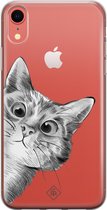 iPhone XR transparant hoesje - Peekaboo | Apple iPhone XR case | TPU backcover transparant