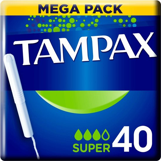 Tampax Super Tampons - Kartonnen inbrenghuls - 40 stuks