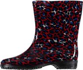 Xq Footwear Regenlaarzen Dames Rubber Rood/blauw Maat 37