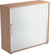 Roldeurkast - Walnoot/Zilver - 120 x 40 x 110 cm - Beta 1733S