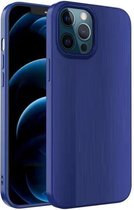 BixB iPhone 12 / iPhone 12 Pro Hoesje Geborsteld TPU case / Bruchem back cover - Blauw