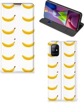 Telefoon Hoesje Geschikt voor Samsung Galaxy M51 Flip Cover Banana