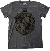 Harry Potter Heren Tshirt -M- Hufflepuff Dyed Grijs