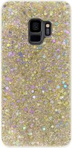 ADEL Premium Siliconen Back Cover Softcase Hoesje Geschikt voor Samsung Galaxy S9 Plus - Bling Bling Glitter Goud