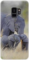 ADEL Siliconen Back Cover Softcase Hoesje Geschikt voor Samsung Galaxy S9 Plus - Olifant Familie