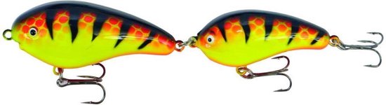 Predox Predox Follow Joe 1 13CM - tweedelig drijvend kunstaas met realistische zwemactie en ratel Green Perch van Merkloos — afbeelding 3