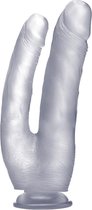 Realistic Double Cock - 10 Inch - Translucent - Realistic Dildos - transparent - Discreet verpakt en bezorgd
