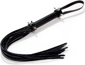 Spiked Leather Whip - Whips - black,silver - Discreet verpakt en bezorgd