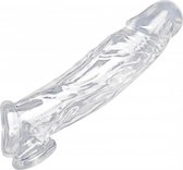 Realistic Clear Penis Enhancer and Ball Stretcher - Transparent - Sleeves - transparant - Discreet verpakt en bezorgd