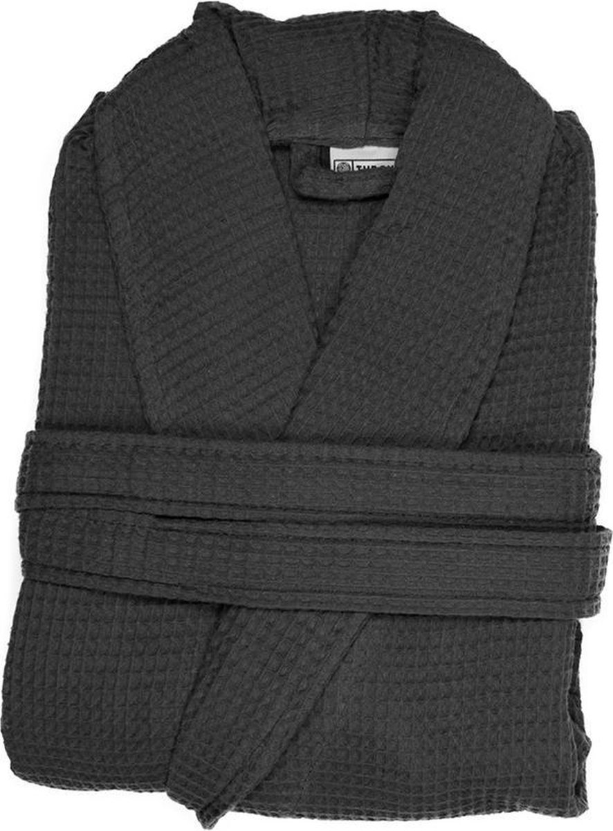 Wafel Badjas - Antraciet - L/XL - The One Towelling