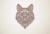 Line Art - Wolf 2 - M - 78x60cm - Multiplex - geometrische wanddecoratie