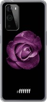 6F hoesje - geschikt voor OnePlus 9 Pro -  Transparant TPU Case - Purple Rose #ffffff