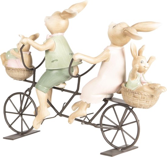 bol.com | Clayre \u0026 Eef Decoratie Beeld Konijn 10*9*25 cm Meerkleurig  Polyresin Decoratief Figuur