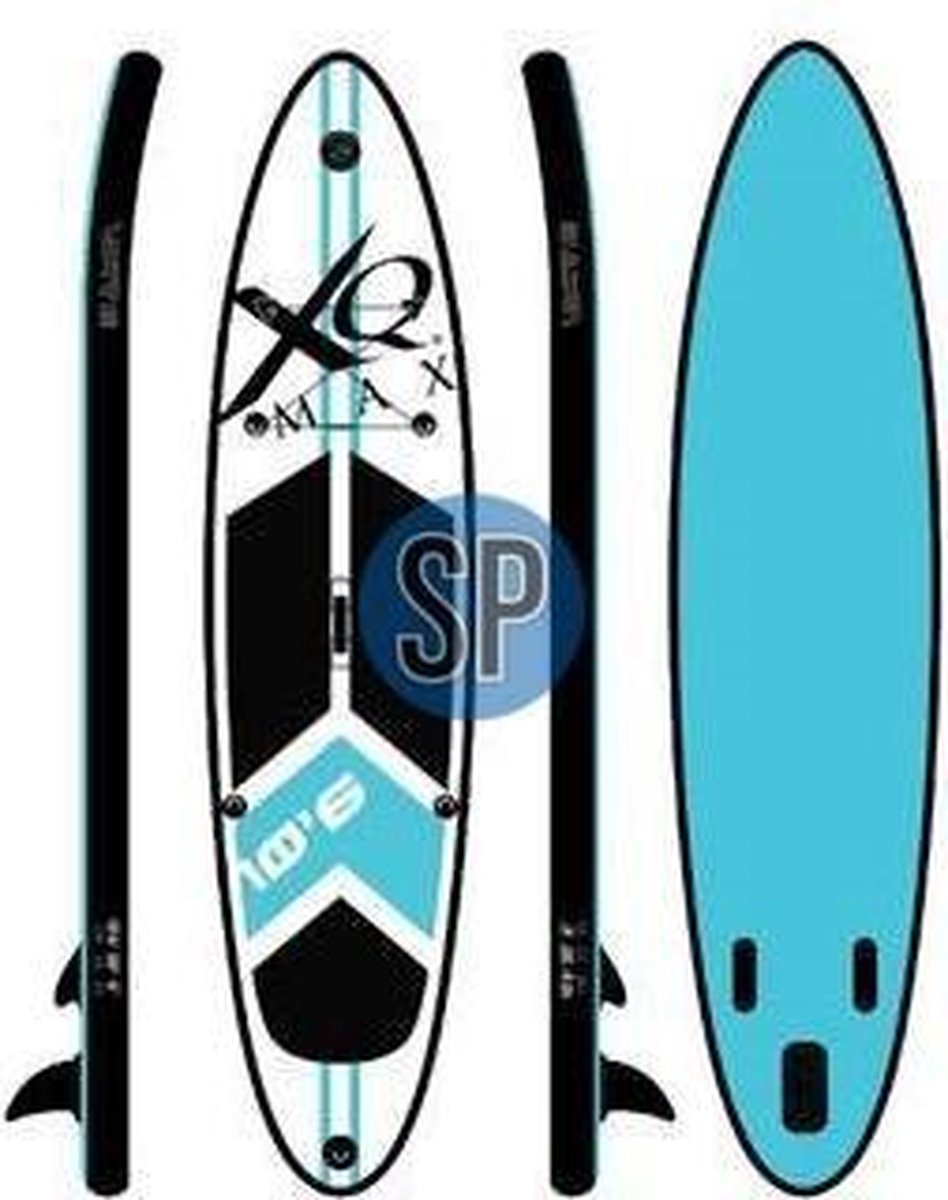 XQ Max Sup board beginners 320 cm 6delige set Blauw Zwart