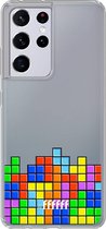 6F hoesje - geschikt voor Samsung Galaxy S21 Ultra -  Transparant TPU Case - Tetris #ffffff