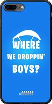 6F hoesje - geschikt voor iPhone 8 Plus - TPU Case - Battle Royale - Where We Droppin' Boys #ffffff