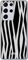6F hoesje - geschikt voor Samsung Galaxy S21 Ultra -  Transparant TPU Case - Zebra Print #ffffff